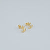 18k Anchor Stud Earrings 1.6g