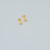 18k Sand Ball Stud Earrings 1.6g