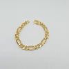 18k Figaro Chain 8mm Bracelet 10.5g