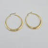 18k Thin Gradual Hoop Earrings 4g
