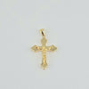 18k Mini Jesus & Cross Clover Edge Pendant 2.5g