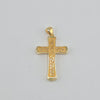 18k Mini Cross Greek Pendant 2.2g