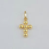 18k Mini Cross Beaded Pendant 1.1g