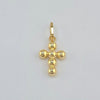 18k Mini Cross Beaded Pendant 1.1g