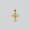 18k Mini Cross Clover Edge Pendant 1.8g