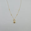 18k Two Hearts Thin Necklace 1.2g