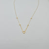 18k Heart & Balls Thin Necklace 0.90g