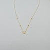 18k Heart & Balls Thin Necklace 0.90g