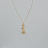 18k 3Layer Heart in Circles Thin Necklace 1.4g