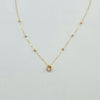 18k 3Toned Interlock Circles & Balls Thin Necklace 1.1g