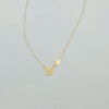 18k Two Butterfly Thin Necklace 1.3g
