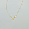 18k Two Butterfly Thin Necklace 1.3g