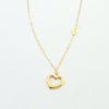 18k Love Heart Thin Necklace 1.1g