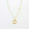 18k Love Heart Thin Necklace 1.1g