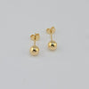 18k Small Ball Stud Earrings 1.6g