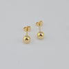 18k Small Ball Stud Earrings 1.6g