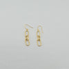 18k Paperclip Dangling Earrings 1.2g