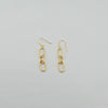18k Paperclip Dangling Earrings 1.2g
