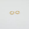 18k Greek Key Small Hoop Earrings 1g