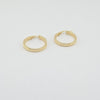 18k Greek Key Hoop Earrings 2.1g