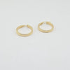 18k Greek Key Hoop Earrings 2.1g