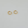 18k Small Diamond Cut Huggie Hoop Earrings 1.4g