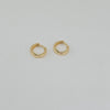 18k Small Diamond Cut Huggie Hoop Earrings 1.4g