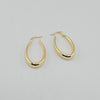 18k Oval Hoops Earrings 1g