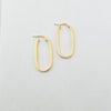 18k Medium Oval Hoop Earrings 2g
