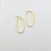 18k Medium Oval Hoop Earrings 2g