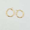 18k Small Twisted Hoop Earrings 1.35g