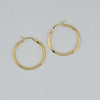 18k Medium Hoop Earrings 2.18g