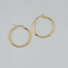 18k Medium Hoop Earrings 2.18g