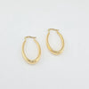 18k Small Gradual Hoop Earrings 3.43g