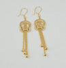 18k Horseshoe w/ Tassel Earrings 5.5g