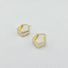 18k Gradual Greek Key Earrings 3.6g