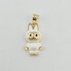 18k Mini Labubu White Pendant 1.6g