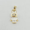 18k Mini Labubu White Pendant 1.6g