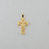 18k Jesus & Cross Sword Design Hollow Pendant 4.3g