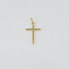 18k Mini Plain Cross Pendant 0.90g