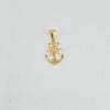18k Wheel & Anchor Pendant 2g
