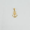 18k Wheel & Anchor Pendant 2g