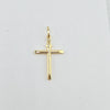 18k Cross Sharp Edge Pendant 1.3g