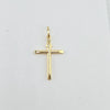 18k Cross Sharp Edge Pendant 1.3g