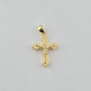18k Mini Jesus & Cross Clover Edge Pendant 1.9g