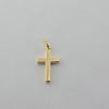 18k Mini Plain Thick Cross Pendant 1.3g
