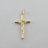 18k Jesus & Cross Wrench Back Design Pendant 1.9g