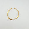 18k Cable & Paperclip Bracelet 4.3g