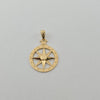 18k Star Compass Pendant 2.4g