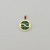 18k Infinity Green Pendant 0.90g